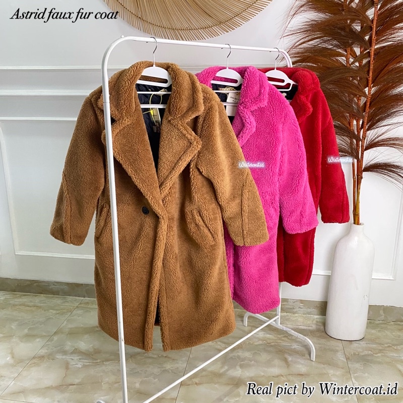 Faux fur coat winter impor mantel wanita musim dingin jaket hangat big size jumbo plus