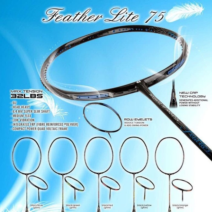 Raket Bulu Tangkis Apacs Feather Lite 75 Orignal Bonus Senar