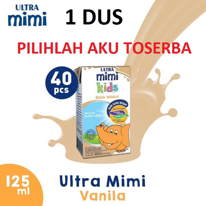 Susu Ultra Mimi Kids VANILA 125 ml - (1 DUS ISI 40)