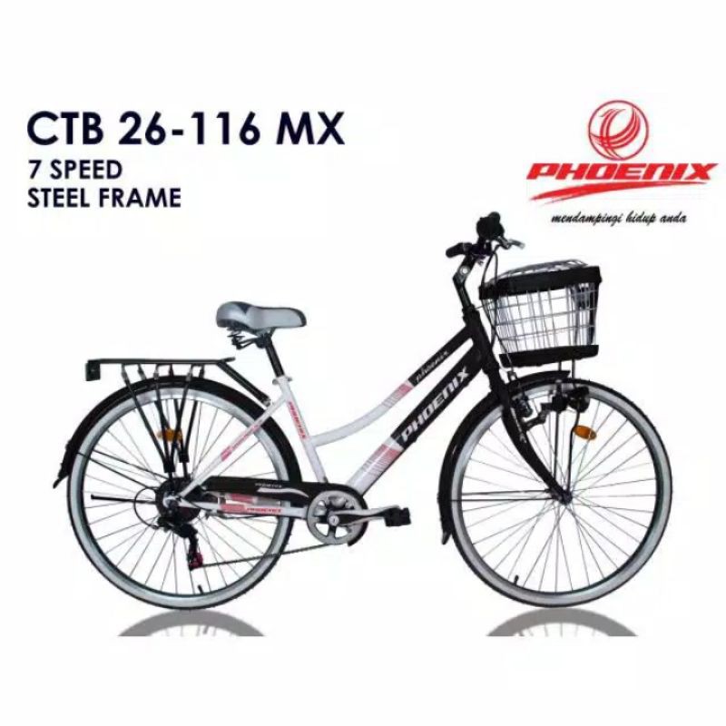SEPEDA CTB PHOENIX 26 INCI 116 MX KERANJANG 7 SPEED ASLI DAN ORIGINAL