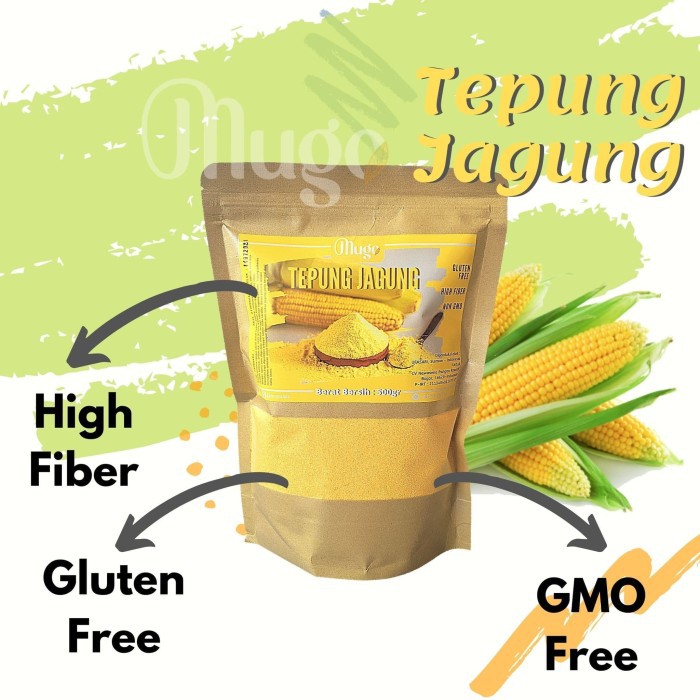 

MUGO Tepung Jagung 500gr (polenta coarse) Ekonomis Non GMO Lokal