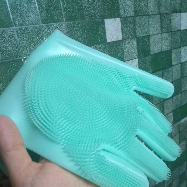 Sarung Tangan Sikat Multifungsi Silikon Silicone Magic Handgloves F324