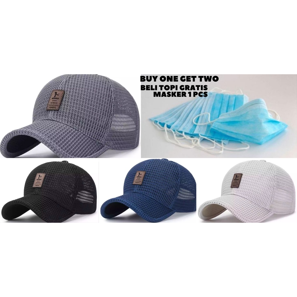 COD topi baseball pria dan wanita caps ediko jaring trucker terbaru bisa bayar ditempat