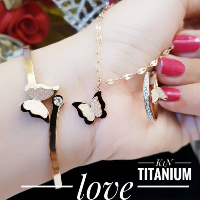 Titanium set perhiasan 0816k