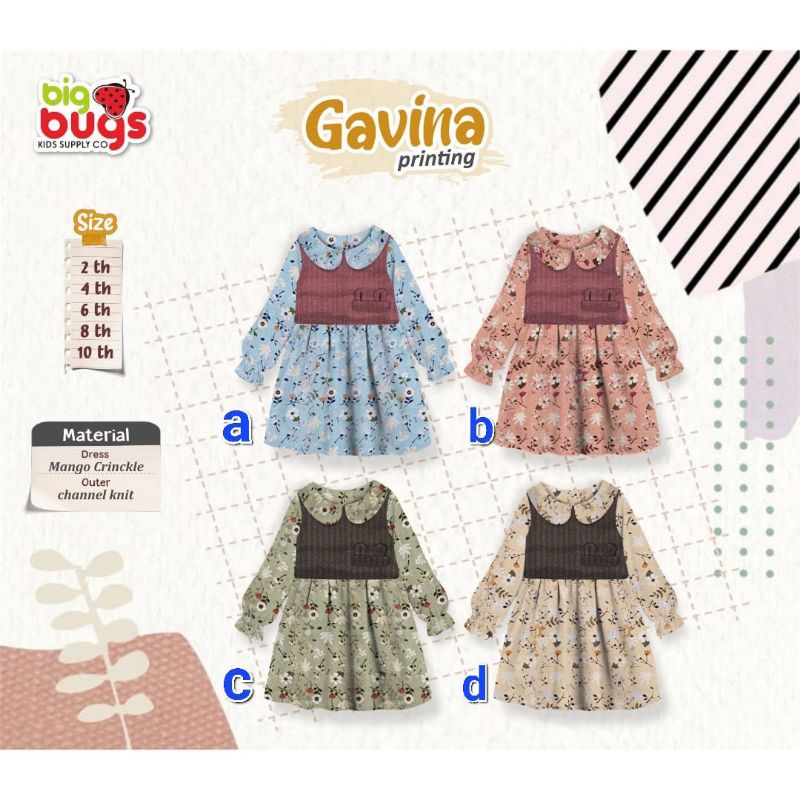 Gavina Printing Dress Anak