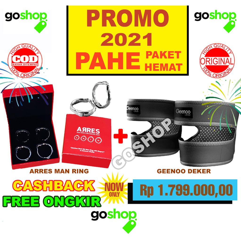 PROMO ARRES MAN RING DAN GEENOO BONUS GELANG KESEHATAN