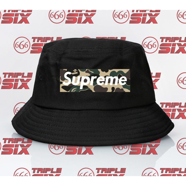 Topi Bucket red box Bathing Ape