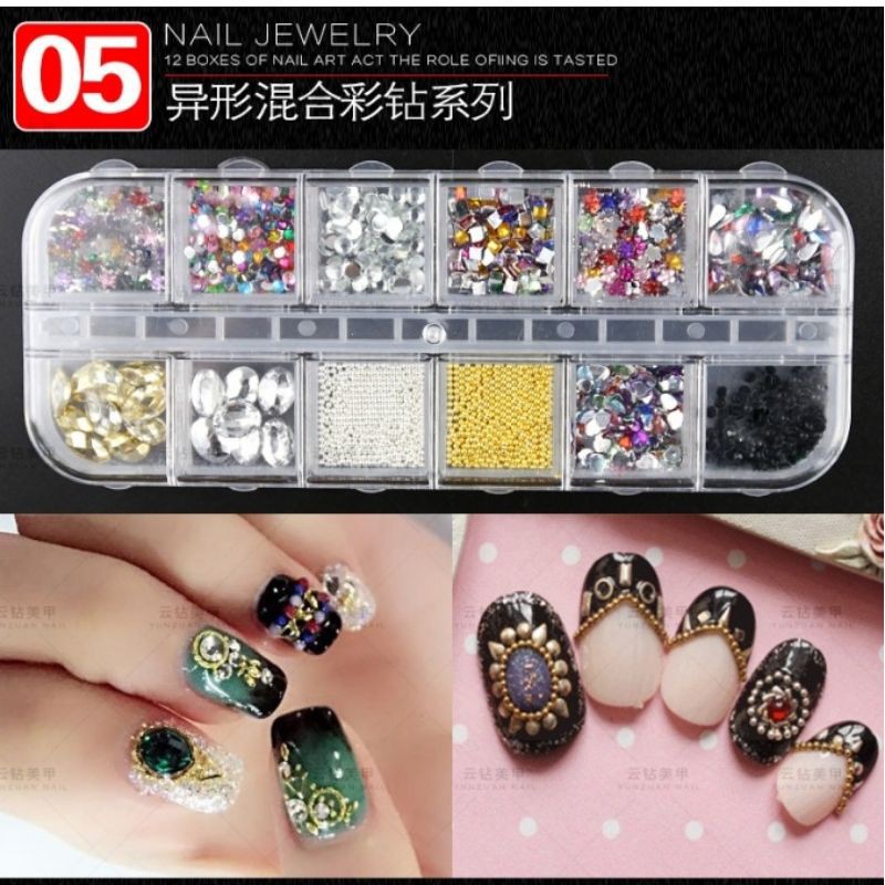 Manik-manik untuk Nail Arts/Dekorasi Nail Arts/Rhinestone