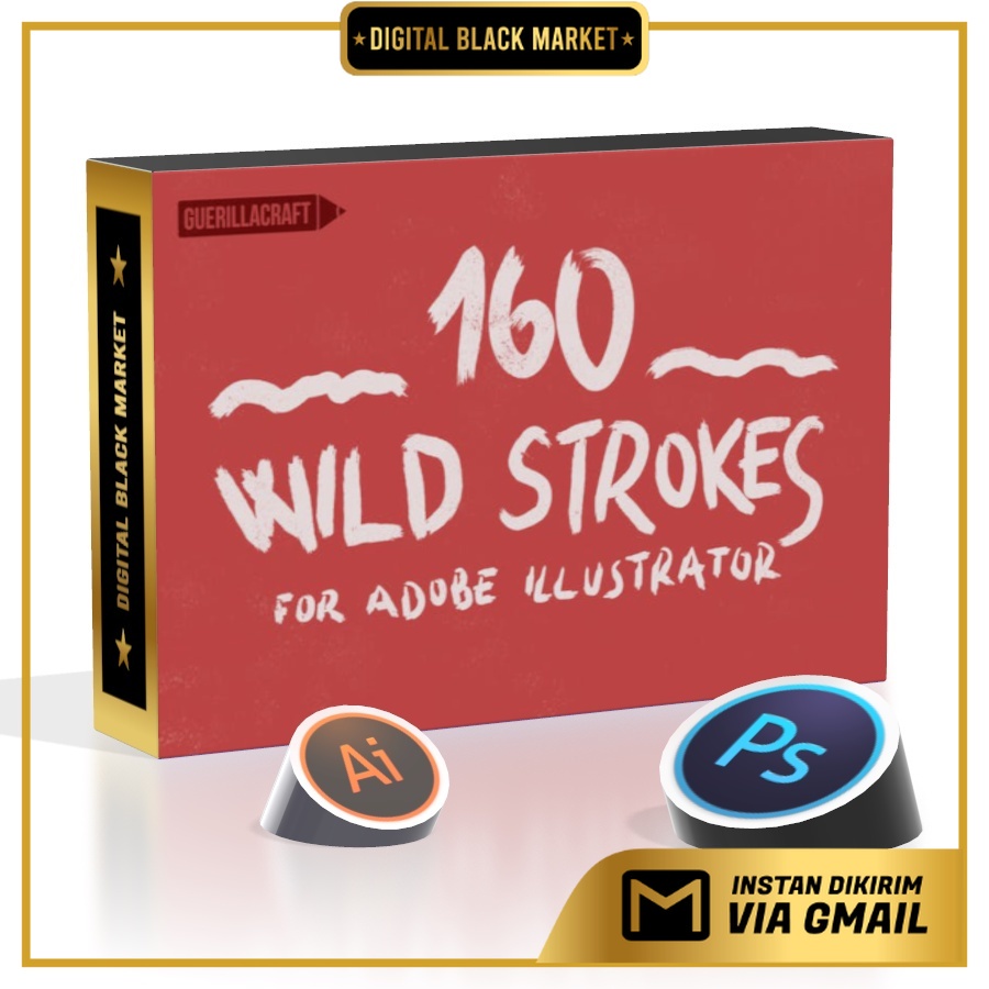 160 Wild Strokes   - Illustrator