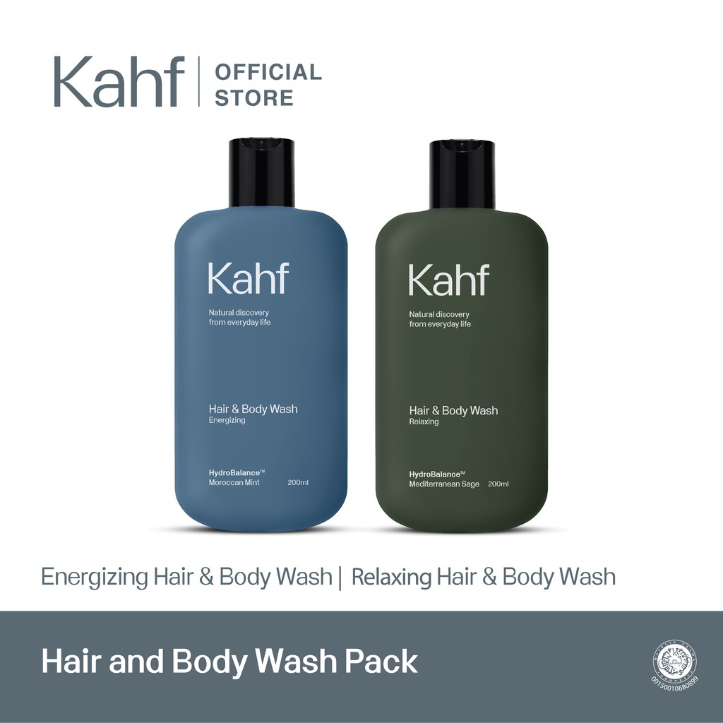 Complete Pack Kahf Hair and Body Wash Shopee Indonesia