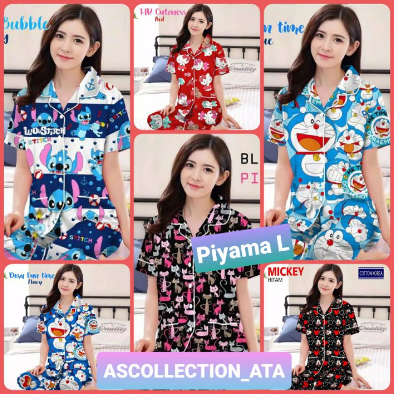 01 PIYAMA KARAKTER CP L / PIYAMA L / PIYAMA DEWASA / PIYAMA MURAH / BAJU TIDUR / PIYAMA JUMBO