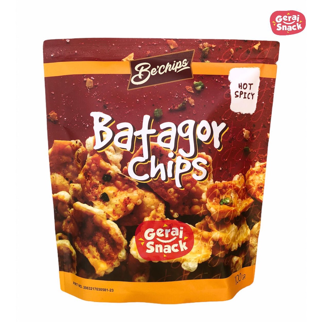 Batagor Kering BeChips Super Crispy Khas Bandung Extra Bumbu Kacang 70 g