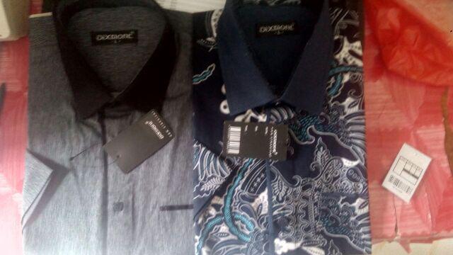 Kemeja Batik Pria Lengan Pendek Bs51 Katun Motif Modern Dixmont Semi Slimfit Premium