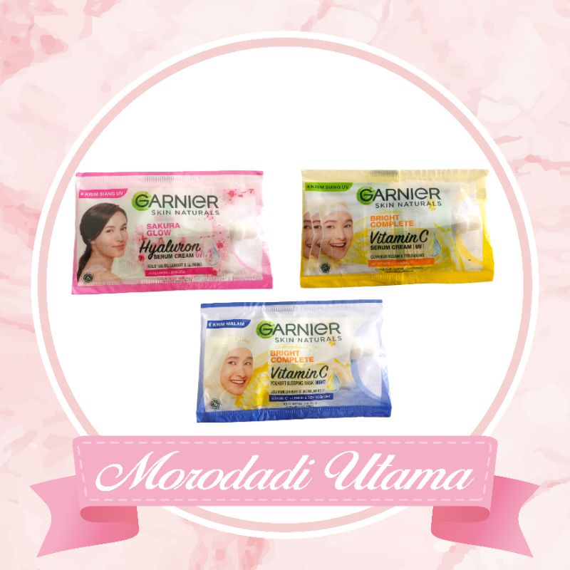 GARNIER BRIGHT COMPLETE /SAKURA GLOW HYALURON KEMASAN SACHET