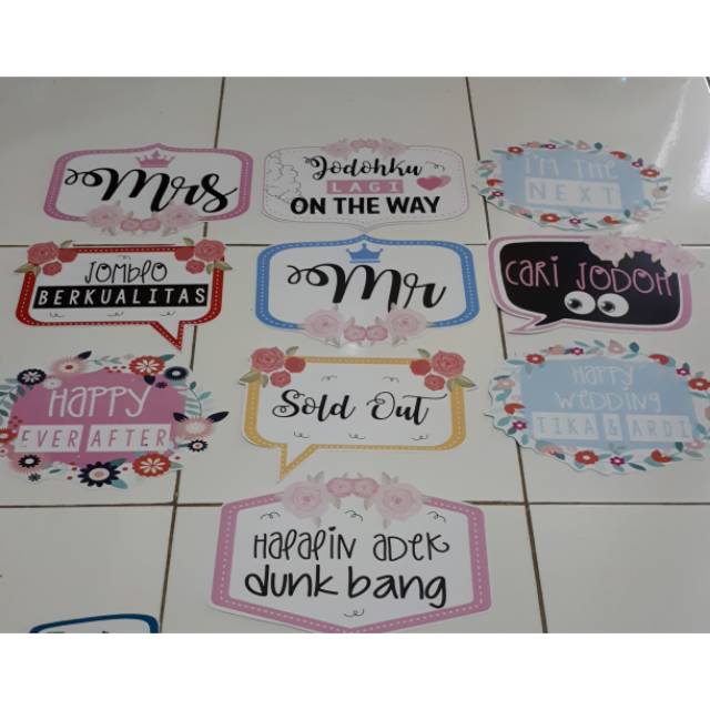 Photobooth props wedding perlengkapan foto wedding nikahan foto booth reuni perlengkapan acara reuni