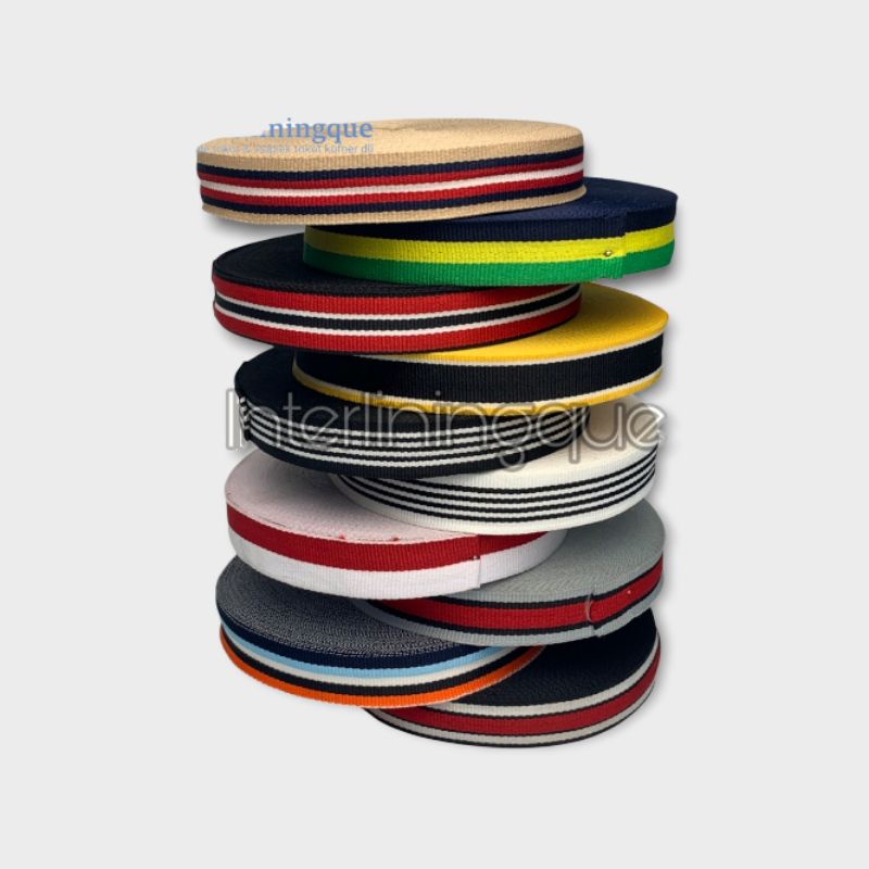 Pita Warna Bendera Lebar 2 CM @28yard | Bias Tape | Pita Craft | Pita List | Pita Handicraft