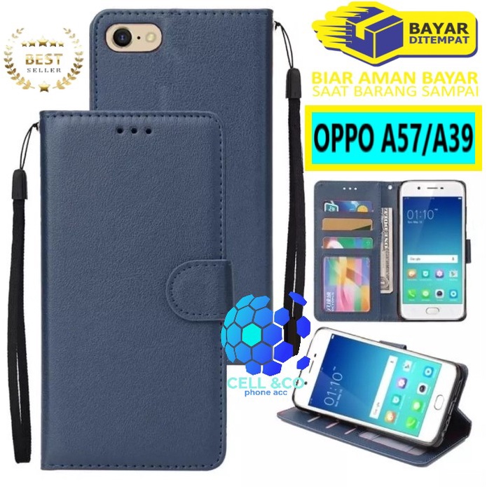 Flip cover OPPO A57 A39 Flip case buka tutup kesing hp casing hp flip case leather wallet