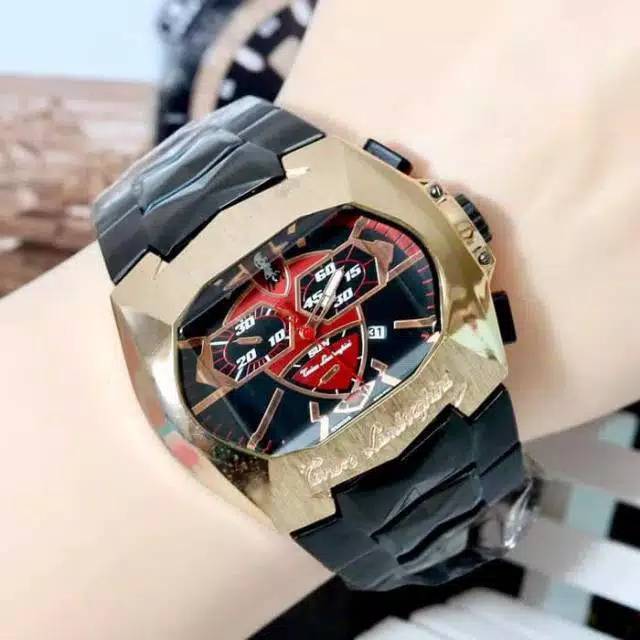 Jam tangan pria sporty Torino lamborghini case black