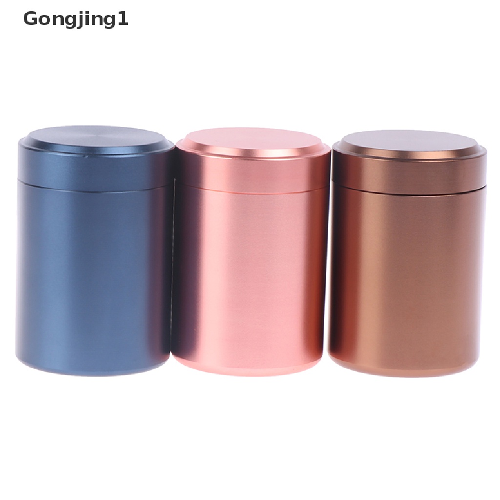 Gongjing1 1pc Toples Penyimpanan Teh / Herbal Kedap Udara Bahan Aluminum