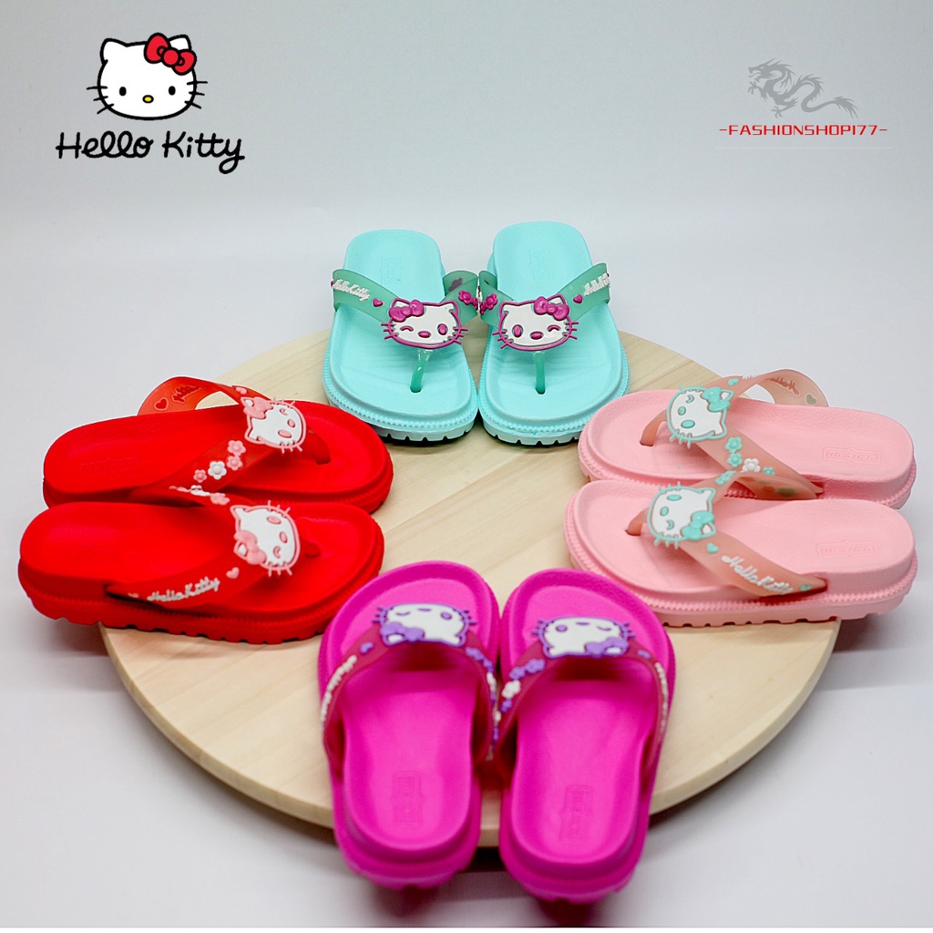 Sandal Jepit Anak Perempuan Bahan Karet Motif Hello Kitty Terbaru Kekinian Size 24-35