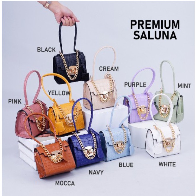 BAJ - TAS SELEMPANG WANITA - SHOULDER BAG MICRO CROCO MINI - TAS KOO MOON YOUNG - TAS ANDIN CROCO / TF025