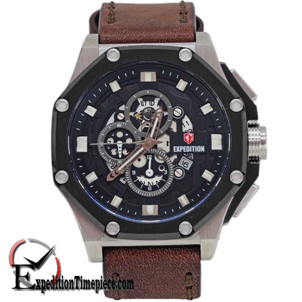 Jam Tangan Expedition E 6686 MC Silver Black Cream