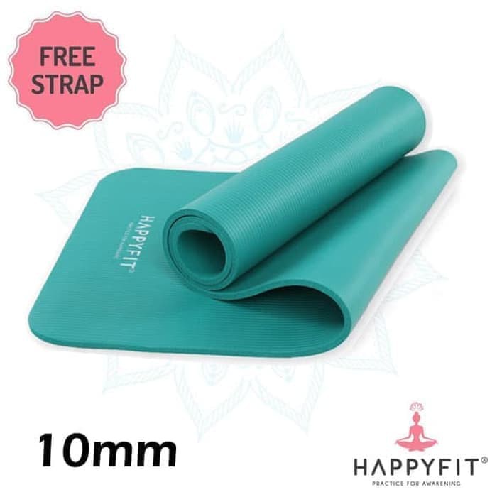 Dijual Matras Yoga HAPPYFIT NBR 10mm / Yoga Matt / Matras Senam Tebal 10mm Berkualitas