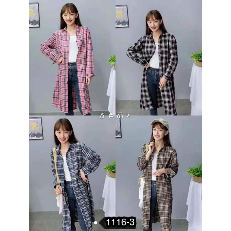 Kemeja Cotton Kotak Tunik kode 1116-3 Import#Kemeja Kotak#Kemeja Santai#Kemeja Kerja#Kemeja Kantor#