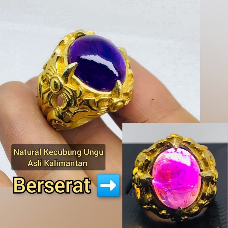 Natural Kecubung Ungu Asli Kalimantan Batu Pengasih