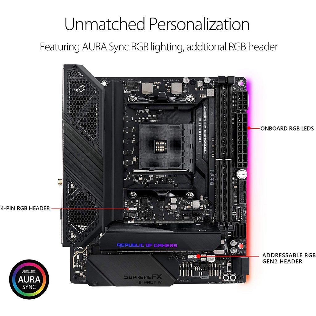 ASUS ROG CROSSHAIR VIII IMPACT | Motherboard Mini-DTX AMD AM4 X570