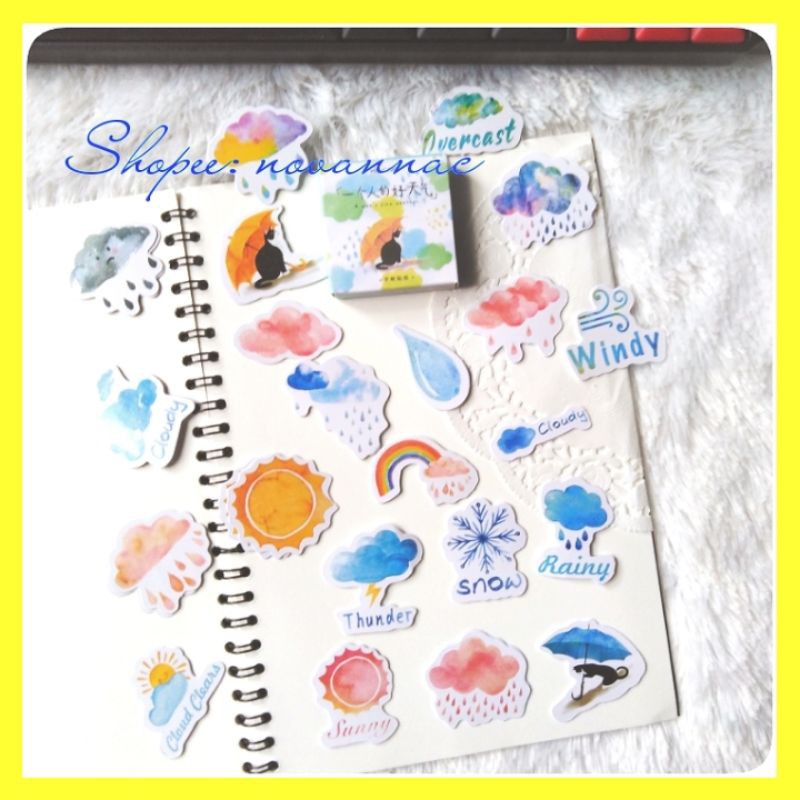 

sticker deco aesthetic diary bujo scrapbook a fine weather