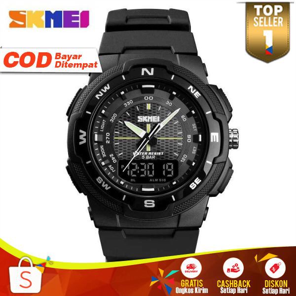 SKMEI Jam Tangan Analog Digital Pria JT 138 Jamtangan Cowok Skmai Jam Cowo Keren Waterproof