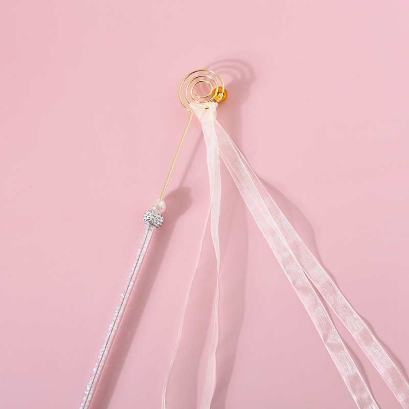 ★〓YUFeiPet〓★ Rhinestone Ribbon Bells Funny Cat Stick Bite-resistant Five-pointed Star Funny Cat Stick