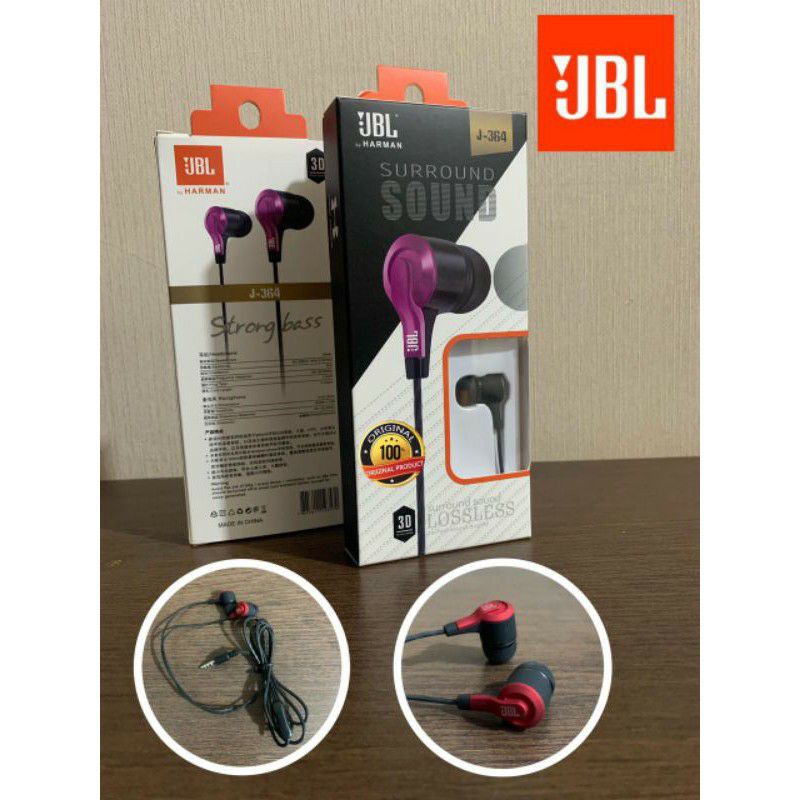 HF HEADSET/EARPHONE JBL J-364 PREMIUM SURROUND SOUND STRONG BASS