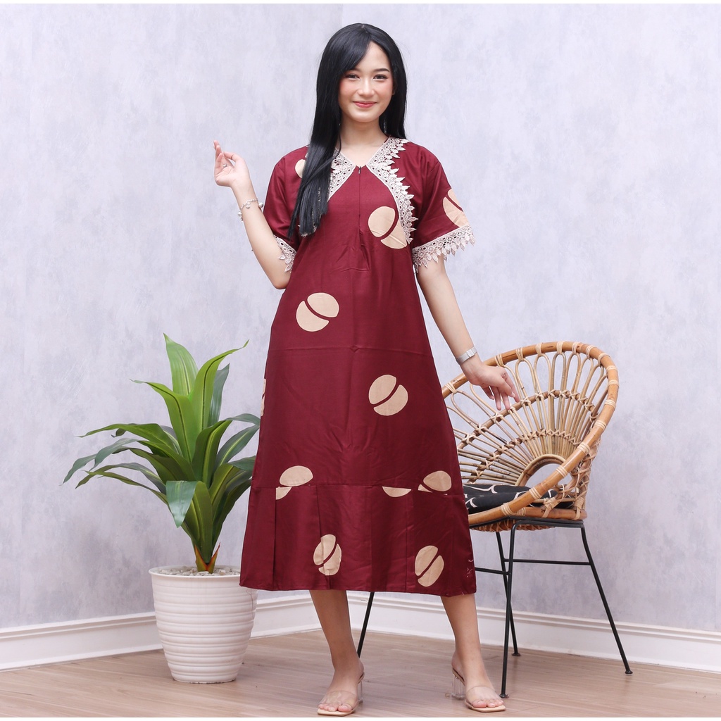 Daster BEST SELLER/ Daster Arabian Terbaru/ Daster Rayon/ Daster Busui/  Daster Murah/ Daster Renda-Kuning Bijikopi