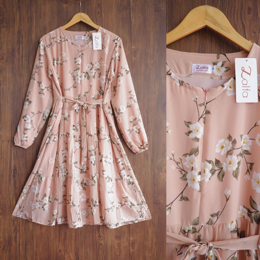NAYYA tunik by ZALFA OUTFIT/ Tunik motif / Tunik ceruti / tunik bunga