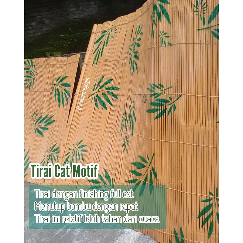 Tirai Bambu Kerai Bambu Cat Motif 1.5 x 2m