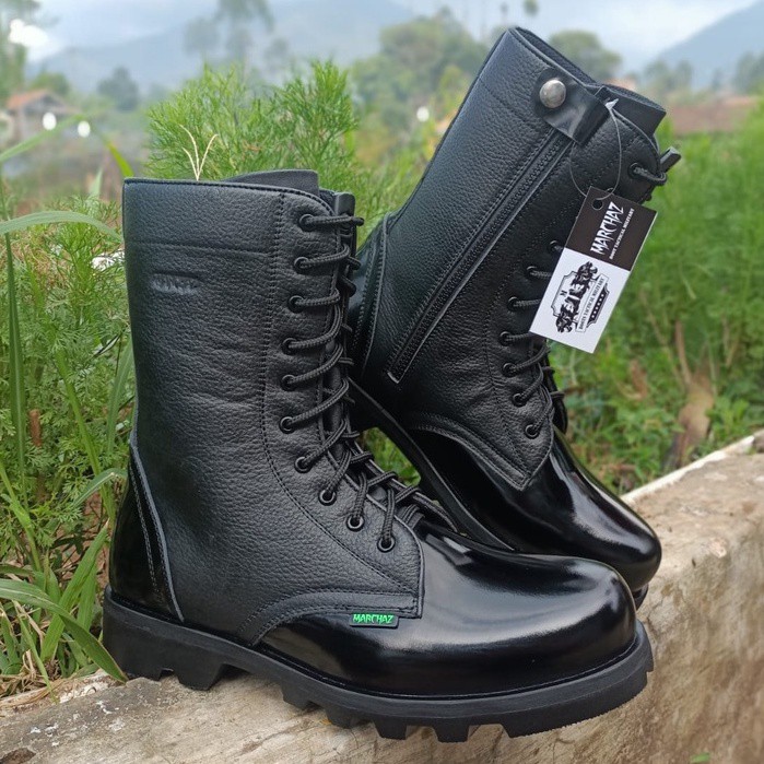 SEPATU PDL MARCHAZ KULIT SAPI ASLI SEPATU PDL DINAS LAPANGAN TNI POLRI SECURITY SATPAM