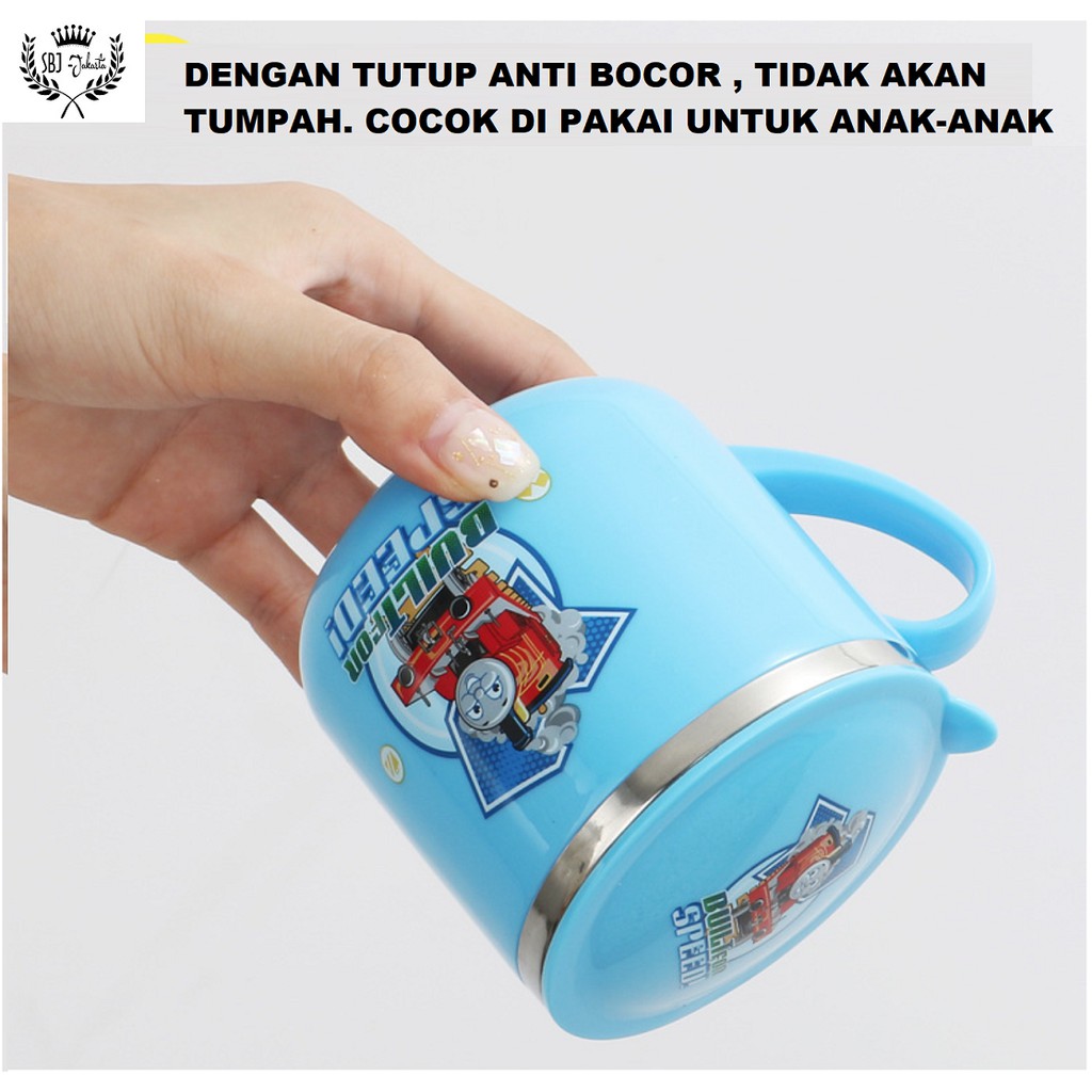 Cangkir Anak Gelas Mug 304 SUS Premium Stainless 304 Anti Bocor 280ml