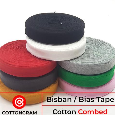 [[COD]] Bisban Kain Bahan Kaos Katun Bias Tape Meteran Aksesoris Kaos FREE ONGKIR Kode 1342