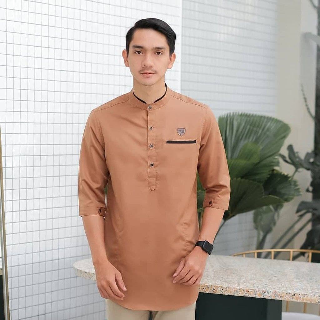 Baju Koko Kurta Dewasa Lengan Panjang Material Catton Adem Serap Keringat/baju koko pakistan terbaru