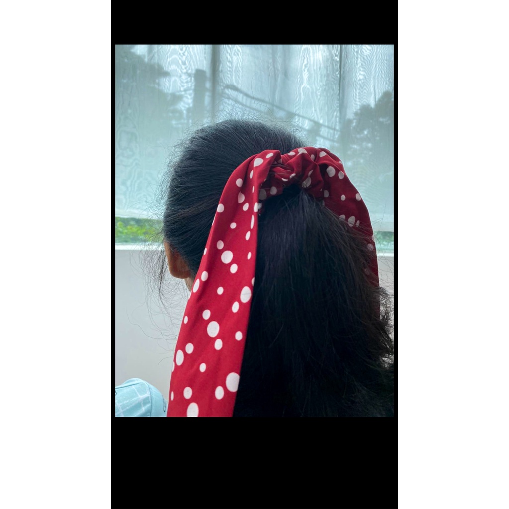 Ikat Rambut Scrunchies JX 1606 Ikat Rambut Korea - Korean Ribbon - Pita Rambut Style Korea - Favorit