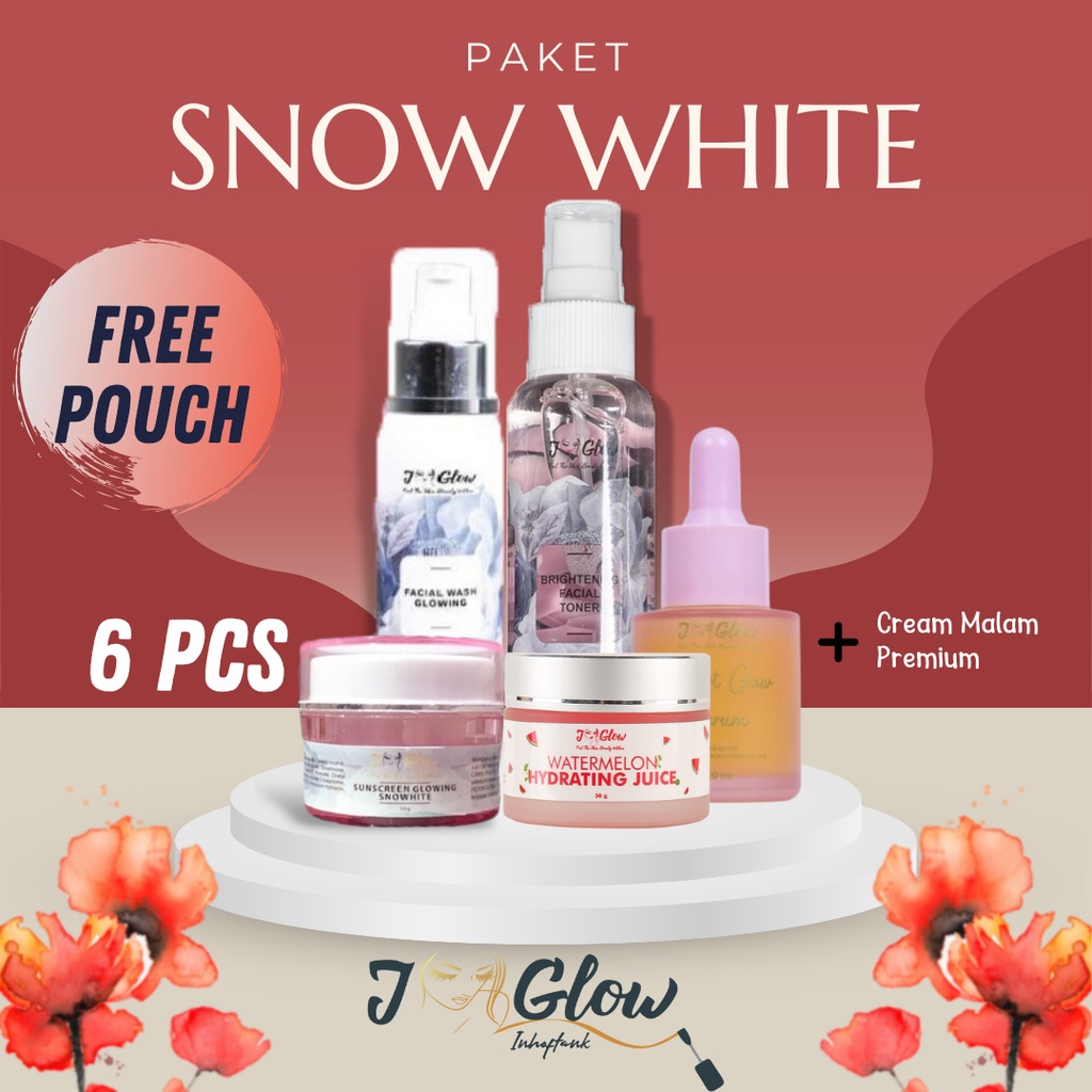 Jglow Skincare - Paket Snow White / Paket Snow White Jglow / Perawatan Kulit Wajah Jglow