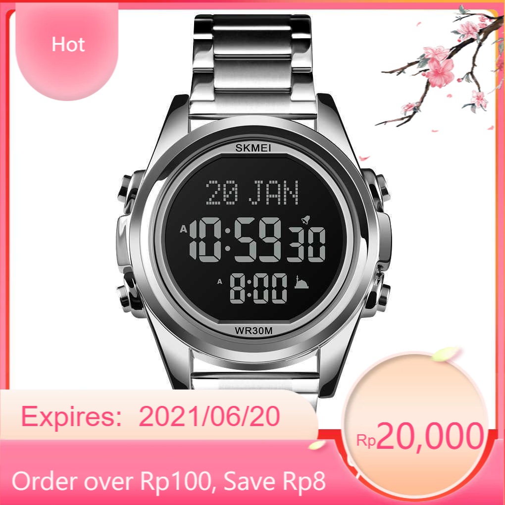 SKMEI Jam Tangan Digital Pria Penunjuk Arah Kiblat - 1667