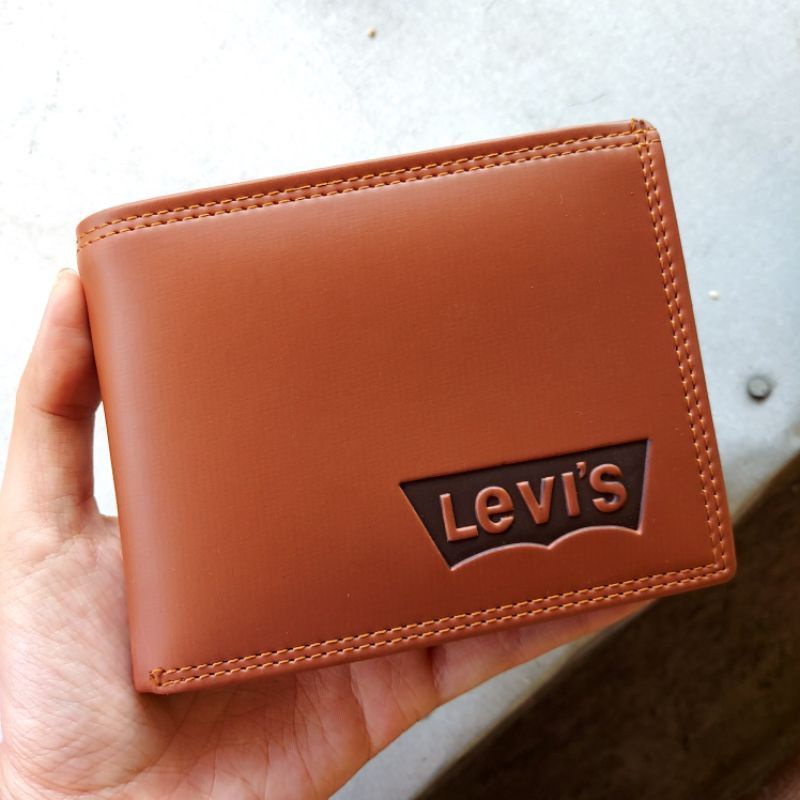 Dompet Pria Kulit Sintetis Branded Fashion Lvs Hitam Lipat