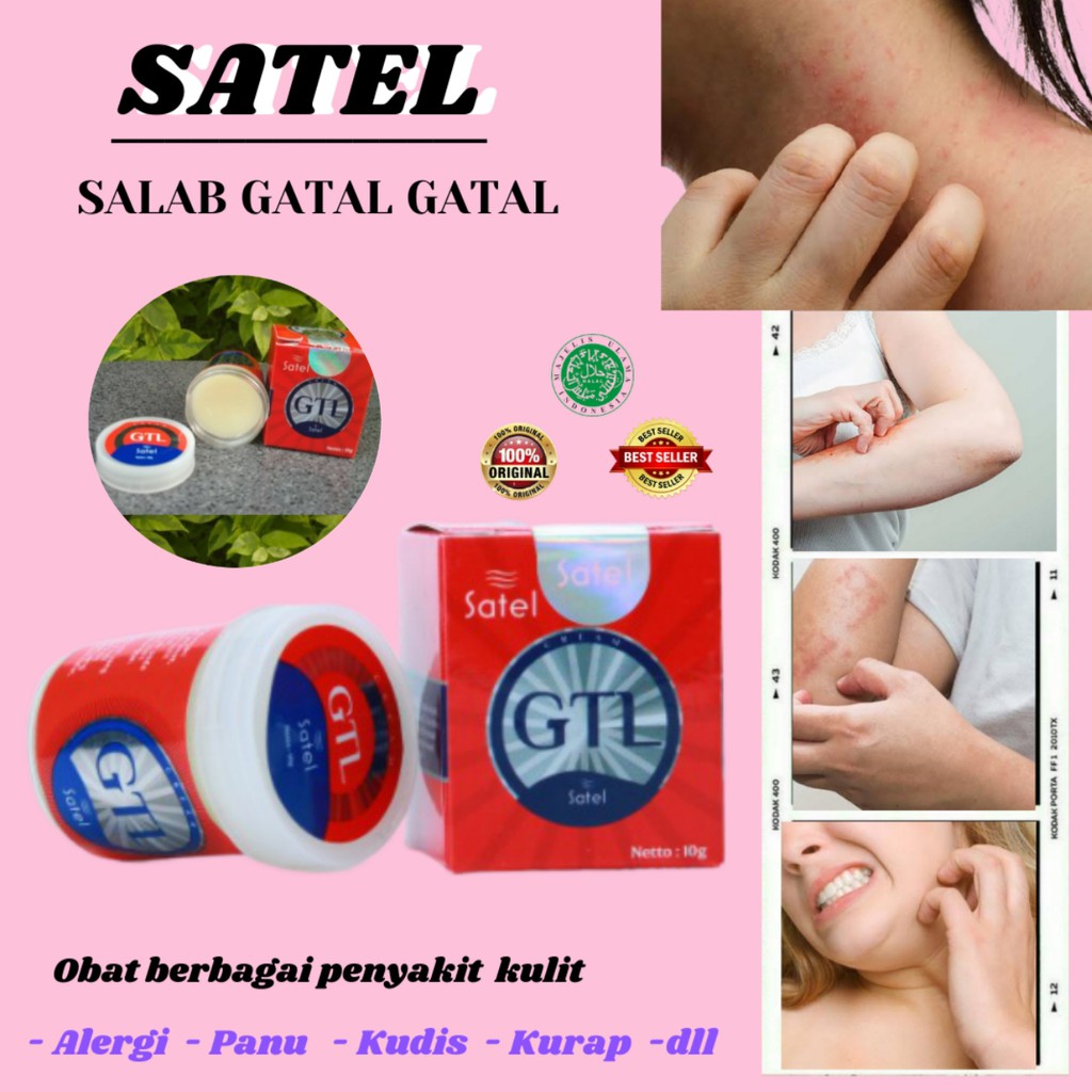 2 PCS SATEL GTL ORIGINAL BPOM | Ampun Sakit Kulit | Shopee Indonesia