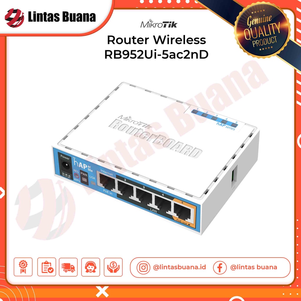 Mikrotik Router Wireless RB952Ui-5ac2nD