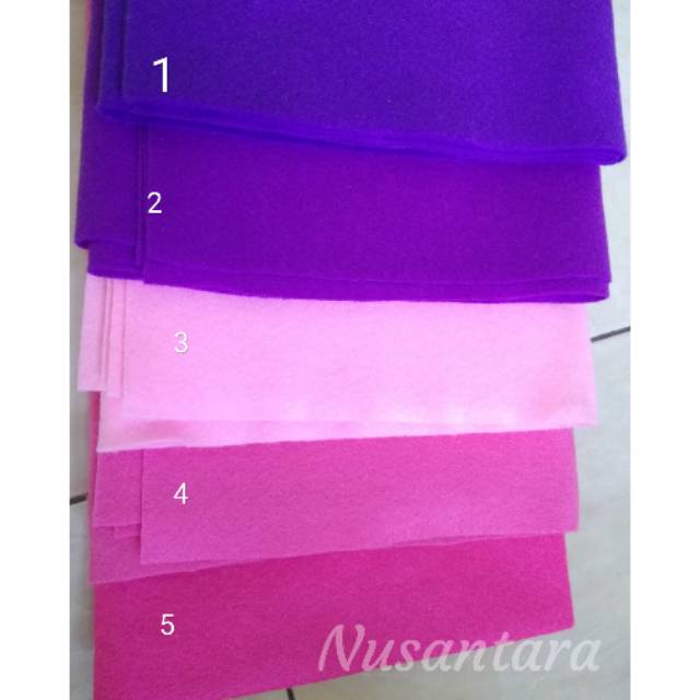 Kain Flanel / kain felt 1 meter PINK series, kain sumbu hidroponik warna warni