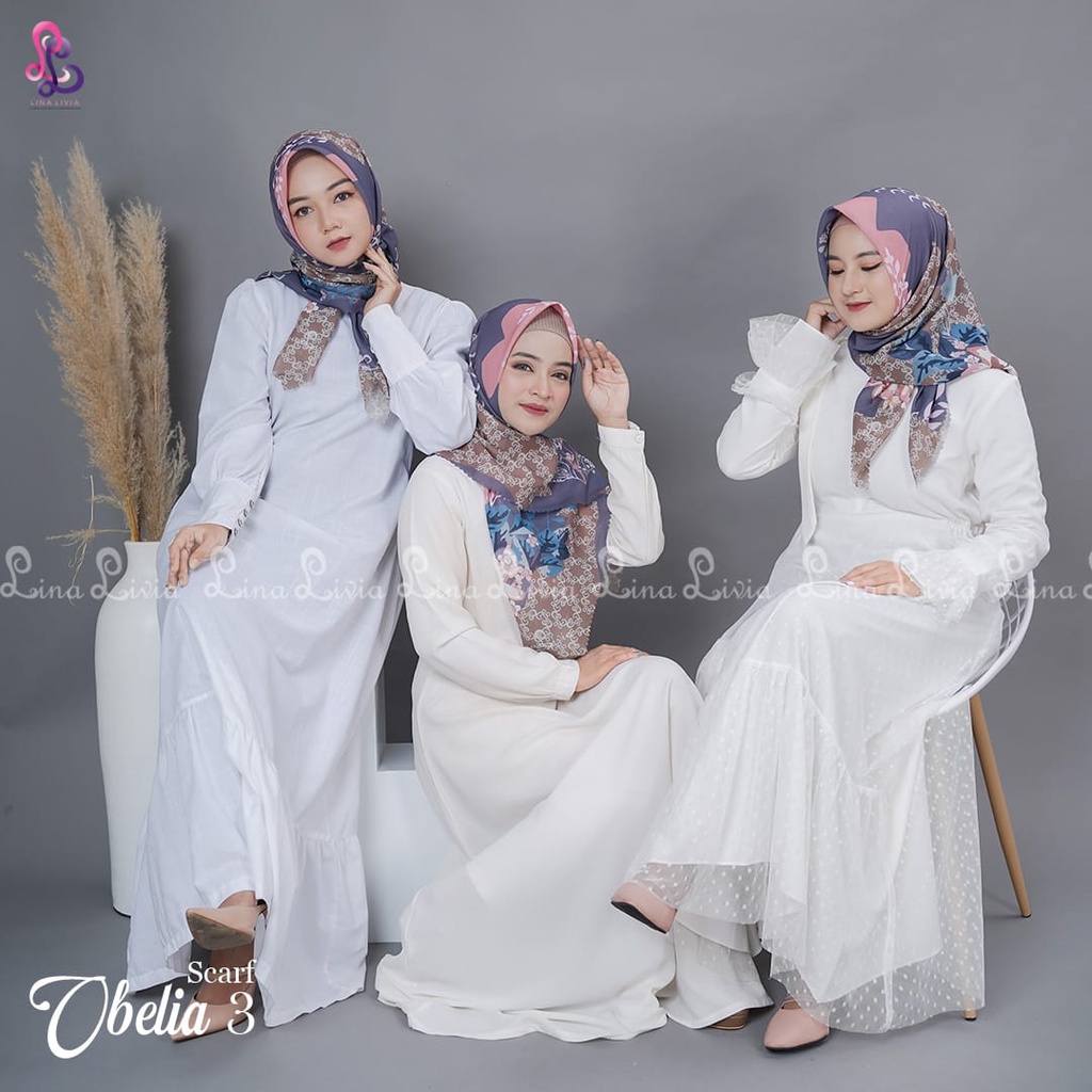 Obelia Scarf 3 by LinaLivia Hijab / PROMO Member / Reseller / Sub.Agen / Disc.Up25%