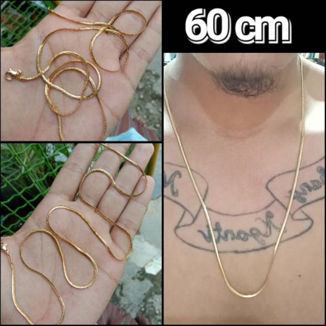 Kalung titanium ASLI kalung emas kalung cowo kalung cowok kalung pria kalung laki kalung resin